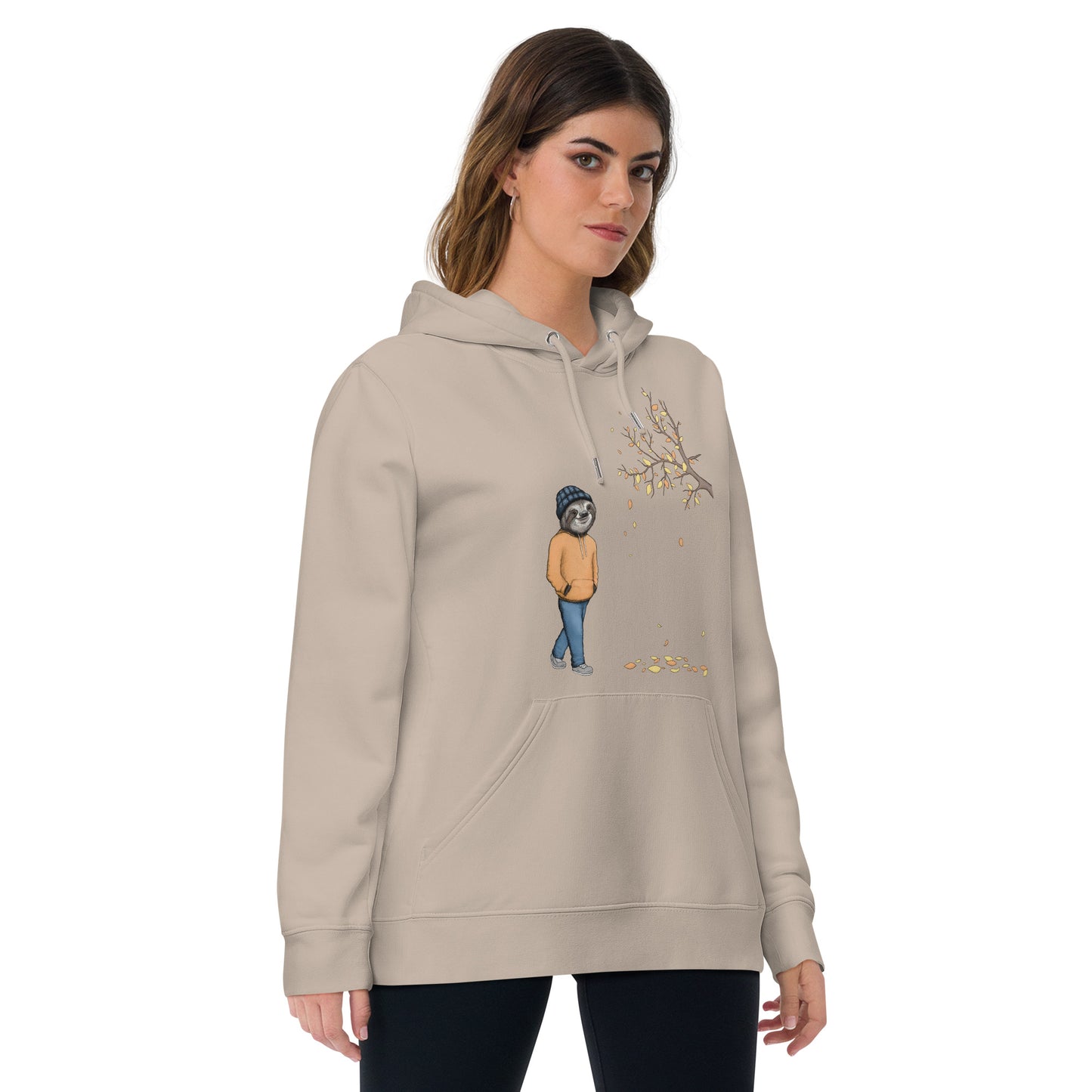 Sloth Organic Cotton Hoodie - In Navy and Desert Dusk