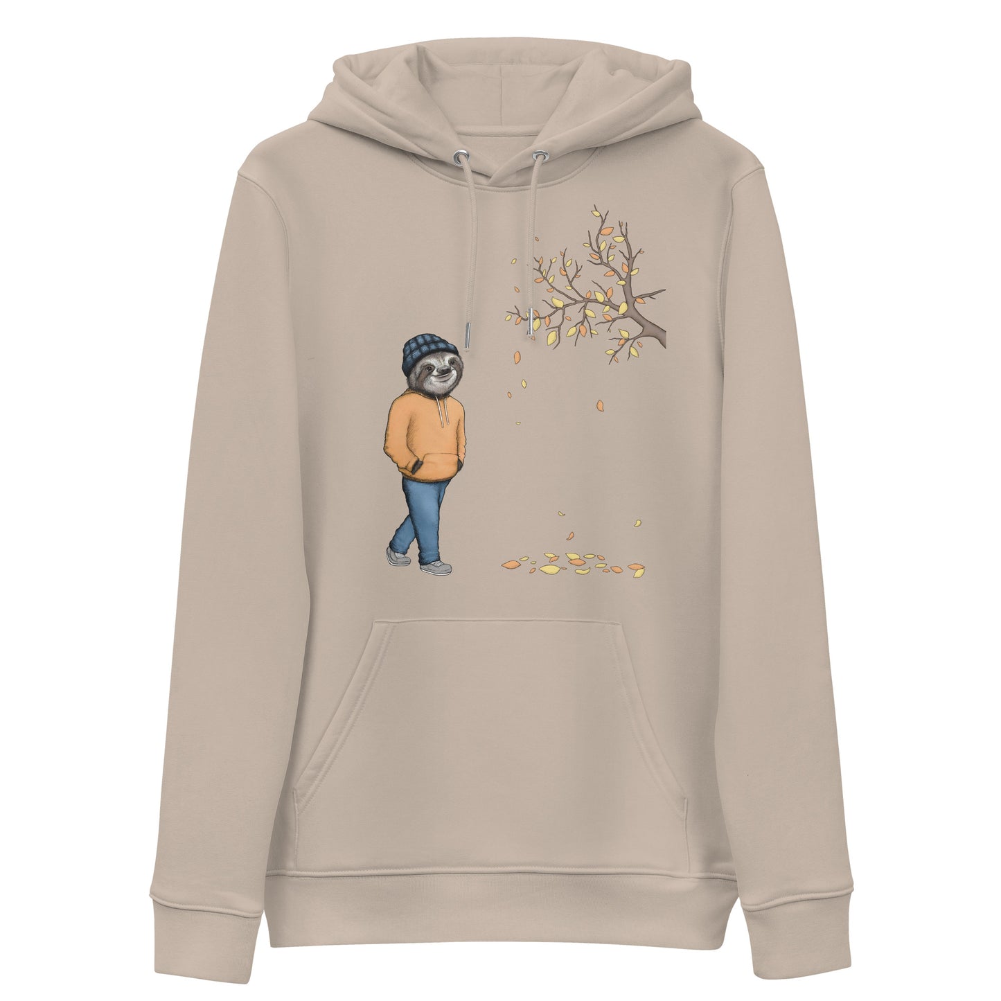 Sloth Organic Cotton Hoodie - In Navy and Desert Dusk