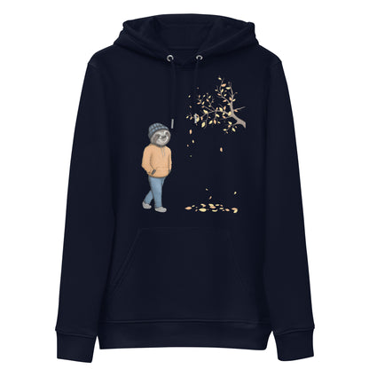 Sloth Organic Cotton Hoodie - In Navy and Desert Dusk