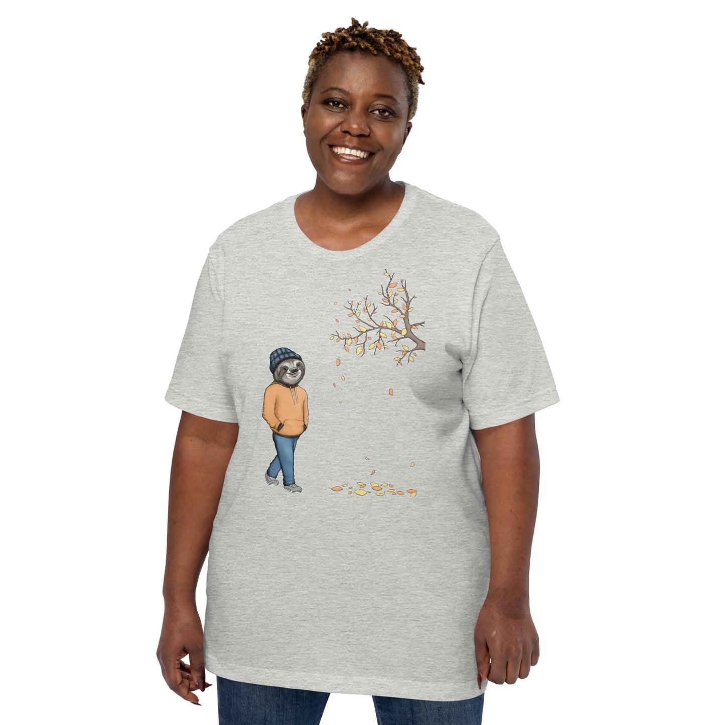 Sloth T-Shirt - An Autumnal Walk (Extra Sizes and Colours)