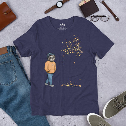 Sloth T-Shirt - An Autumnal Walk (Extra Sizes and Colours)